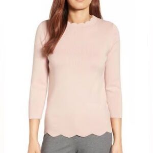 Nordstrom’s Halogen Scallop Edge Sweater
